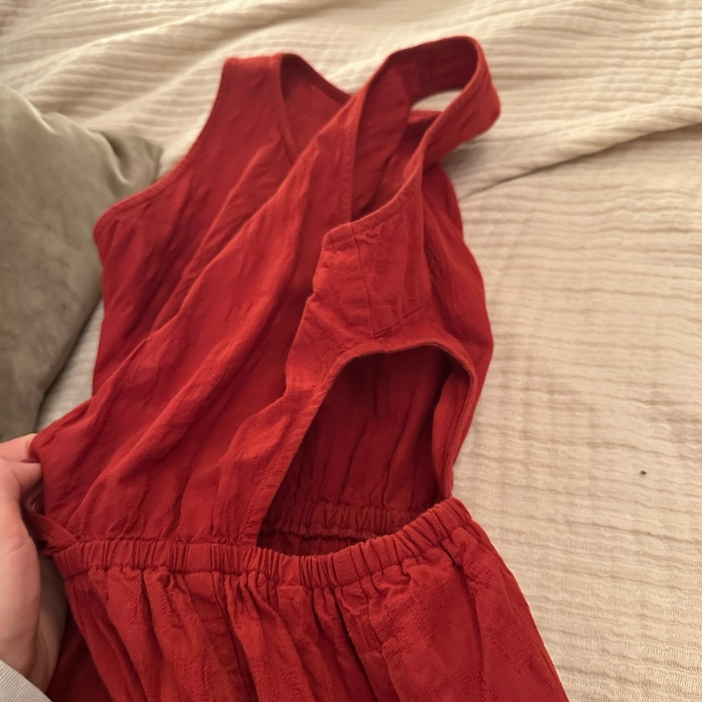 THINKING MU Dress Kin Checkered Red XS - Picture 12 of 14